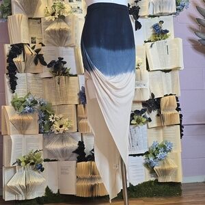 Dip-dye Ombre Wrap Skirt from Love Culture SM Cream,Grey,Black